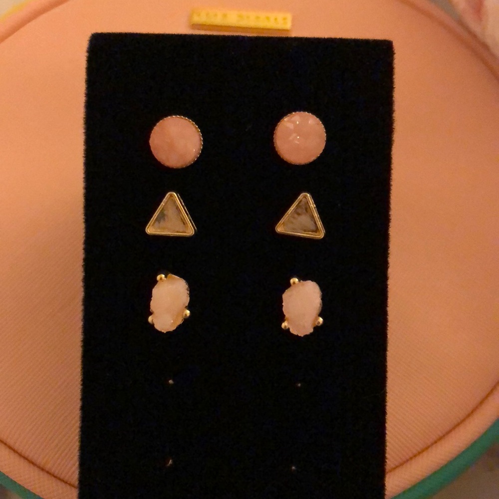 Set of three earrings